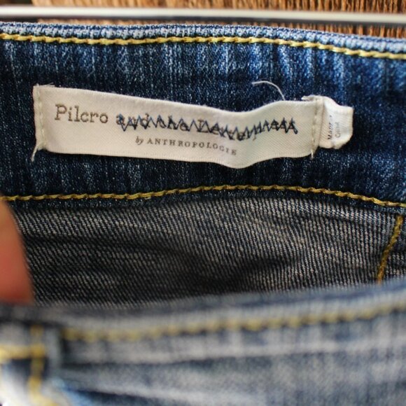 Pilcro‎ & the Letterpress Slim Boyfriend Jean Short Embroidered Floral - Picture 8 of 8
